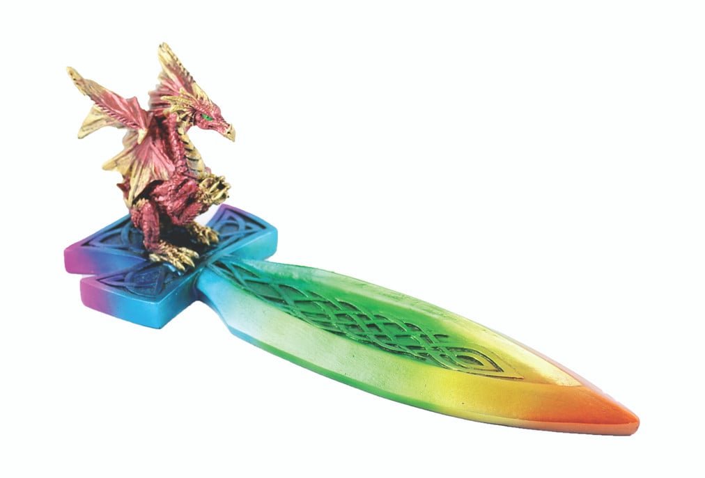 Rainbow Sword Incense Burner – 10.5"