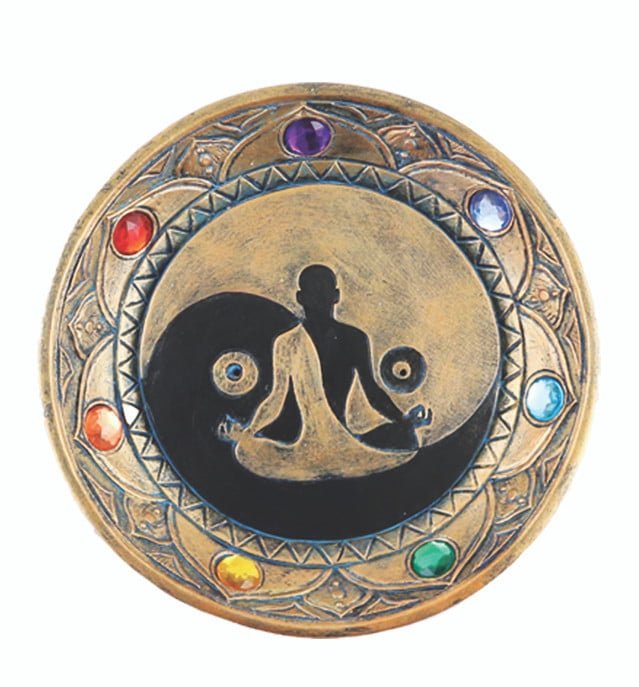 Seven Chakras Round Incense Burner – 5"