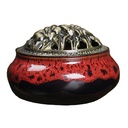 Red Ceramic Incense Burner Bowl – 3"