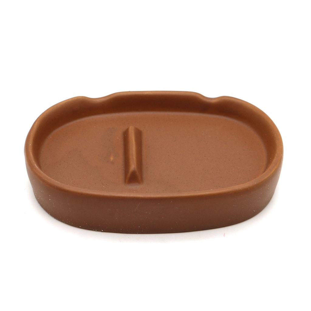 5" Brown Ceramic Burner Plate