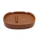 5" Brown Ceramic Burner Plate