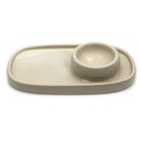 6.5" Cream Ceramic Burner Plate
