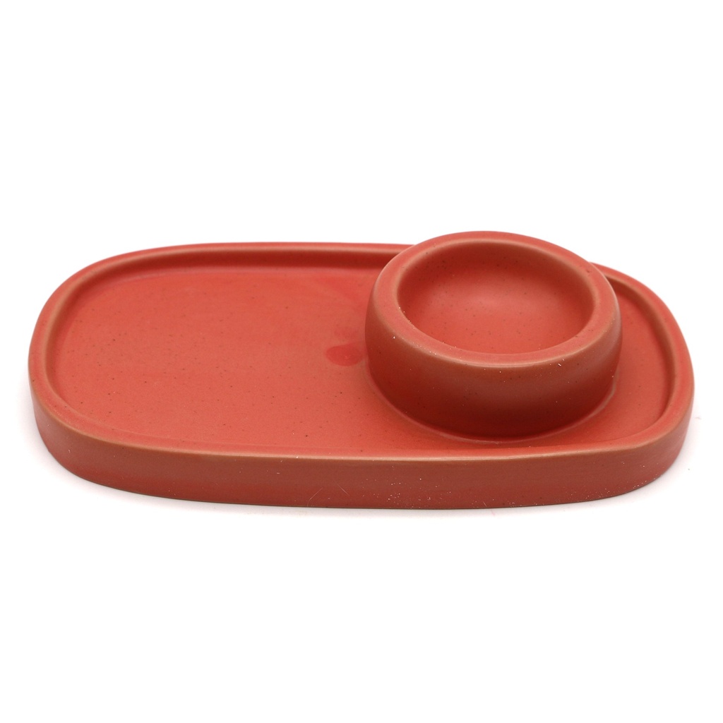 6.5" Red Ceramic Burner Plate