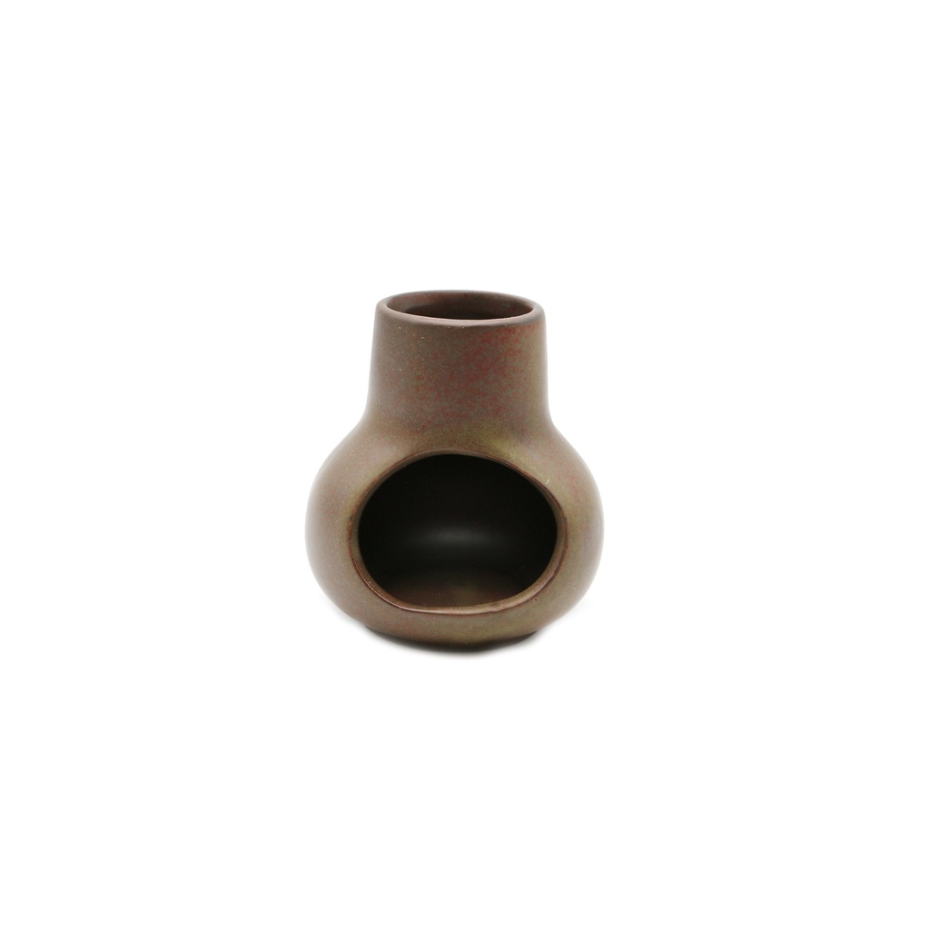 Mini Brown Ceramic Palo Santo Chimney