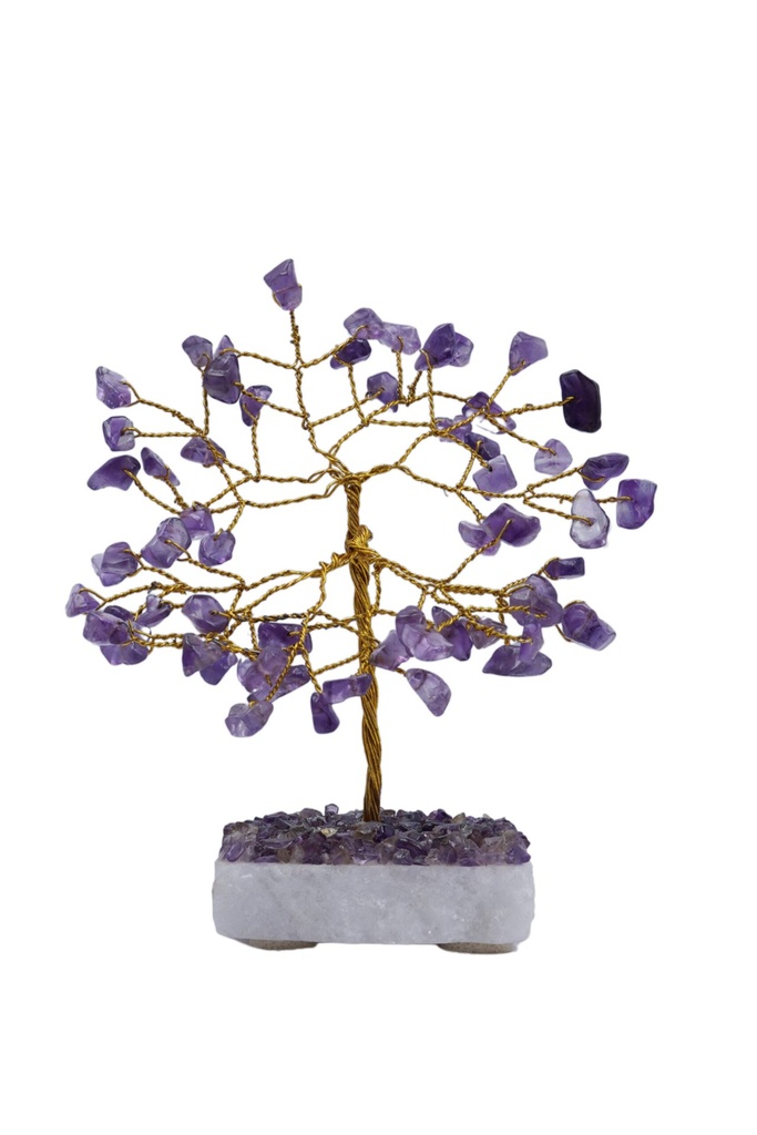 [32167] Amethyst Stone Crystal Tree – 60 Beads