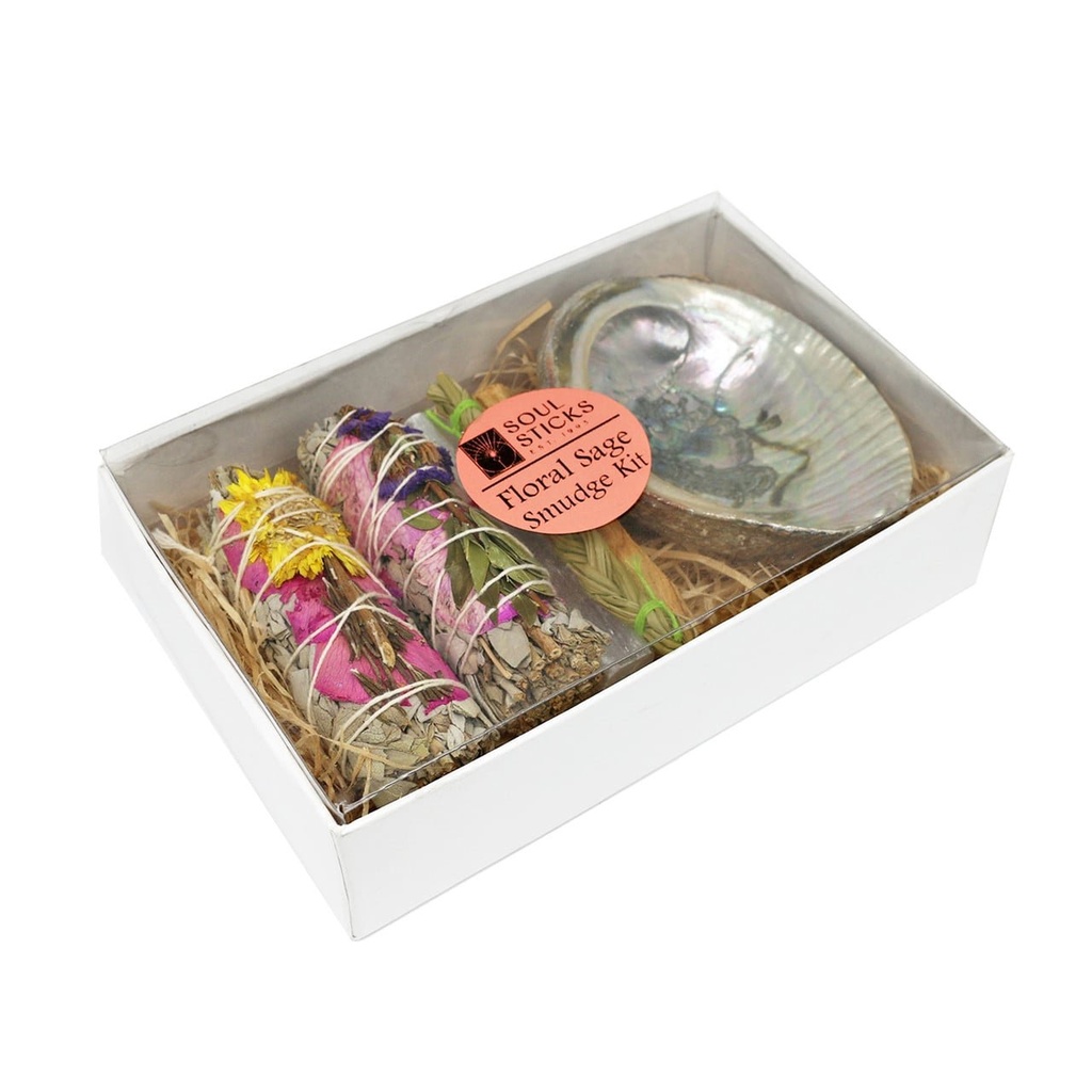 [12031] Pinks Floral Sage Smudge Kit