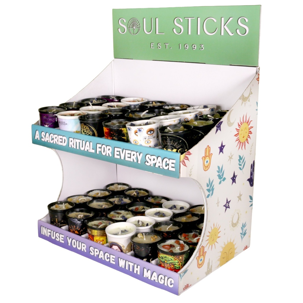 [32208-Metalvotive] Scented Votive Candles Countertop Display Unit (CDU)
